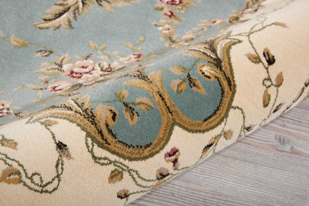 Nourison Bordeaux BOR01 Slate Blue Area Rugs