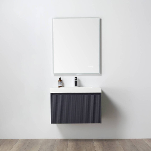 30" Floating Bathroom Vanity With Sink - Night Blue