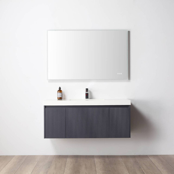 48" Floating Bathroom Vanity With Single Sink - Night Blue