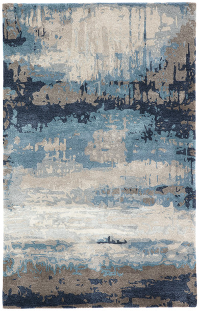 Jaipur Living Benna GES18 Abstract Blue Hand Tufted Area Rugs