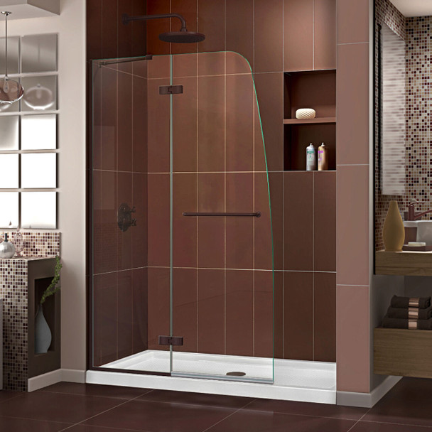 Dreamline Aqua Ultra 45 In. W X 72 In. H Frameless Hinged Shower Door - SHDR-3445720-DUP