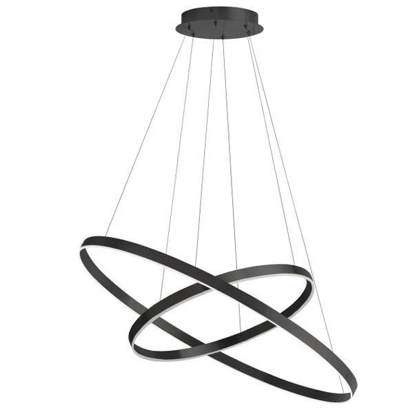 Dainolite 97w Chandelier, Mb W/ Wh Acrylic Diff - CIR-1497C-MB