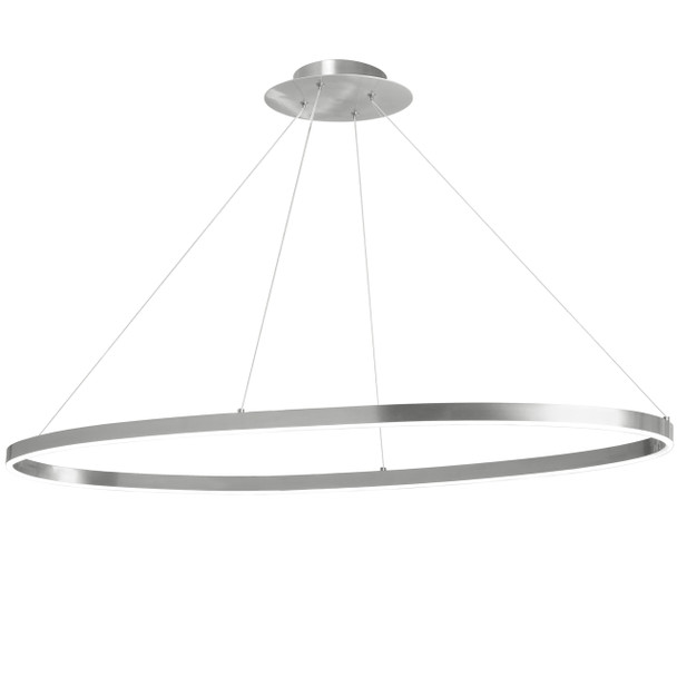 Dainolite 63w Horiz Chandelier, Sv With Wh Silicone Diffuser - CIR-4463C-SV