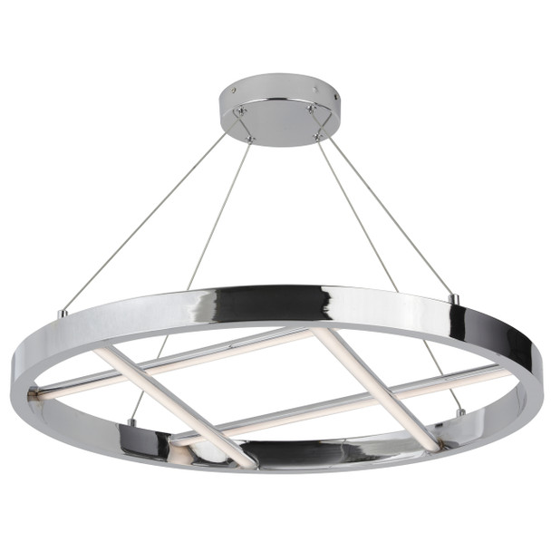 Dainolite 40w Chandelier, Pc W/ Wh Silicone Diffuser - DNT-2440LEDC-PC