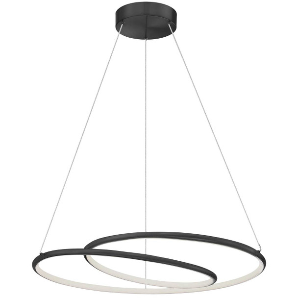 Dainolite 34w Chandelier, Mb W/ Wh Silicone Diff - GBL-2438LEDC-MB