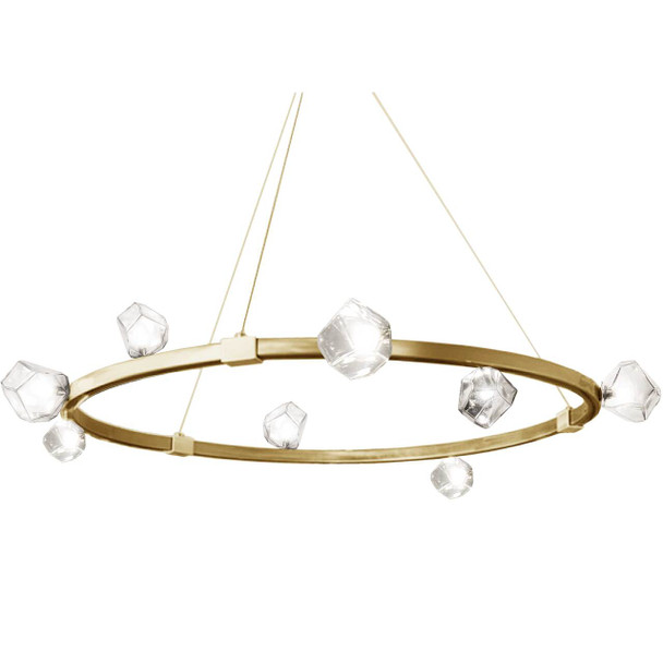 Dainolite 12lt Halogen Chandelier, Agb W/ Clear Gls - PRN-4212C-AGB