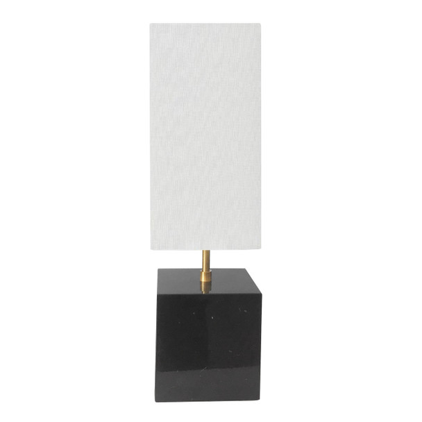 Dainolite 1lt Incandescent Table Lamp Bk/agb, White Shade - TOD-221T-BK-AGB