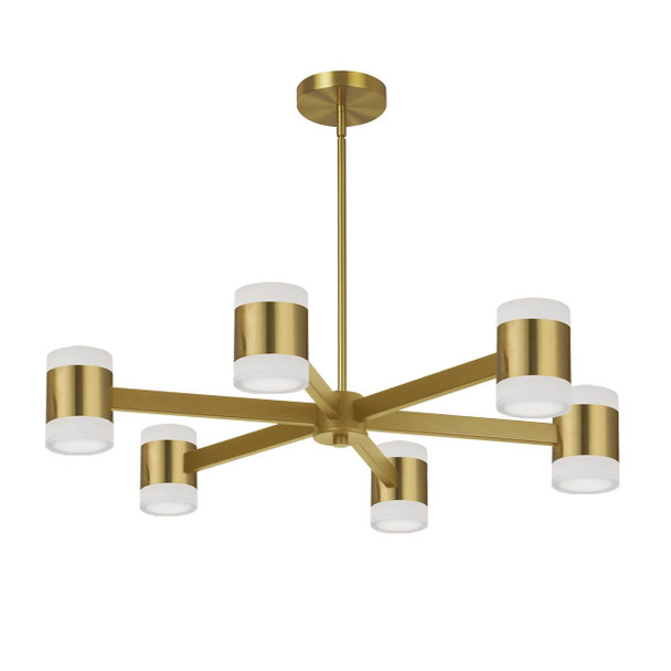 Dainolite 84w Chandelier, Agb W/ Fr Acrylic Diff - WLS-2884LEDC-AGB