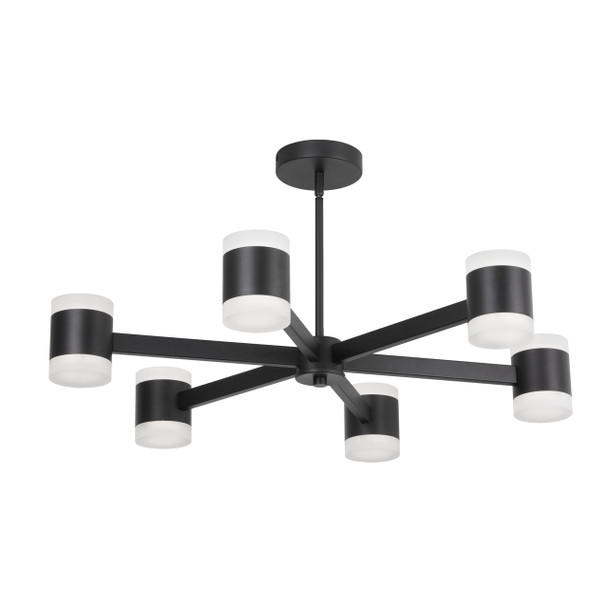 Dainolite 84w Chandelier, Mb W/ Fr Acrylic Diff - WLS-2884LEDC-MB