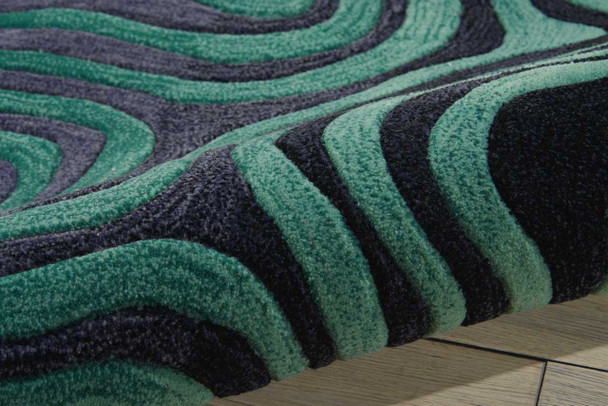 Nourison Contour CON24 Smoke Teal Area Rugs