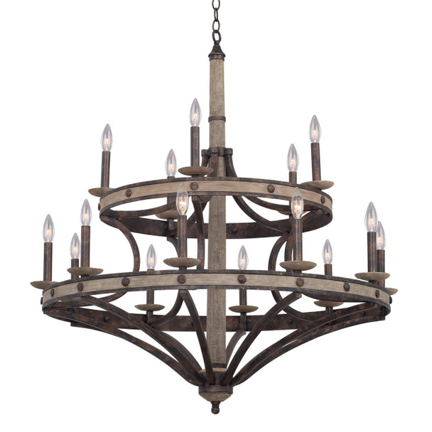 Kalco Coronado 15 Light Round Chandelier - 7040FG