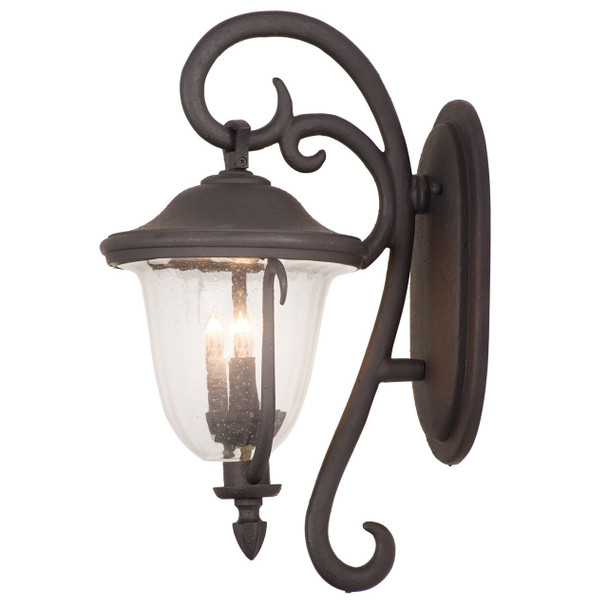 Kalco Santa Barbara Outdoor 2 Light Small Wall Bracket - 9001BB