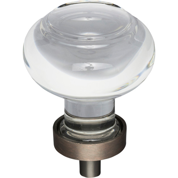 1-7/16" Diameter Button Glass Harlow Cabinet Knob