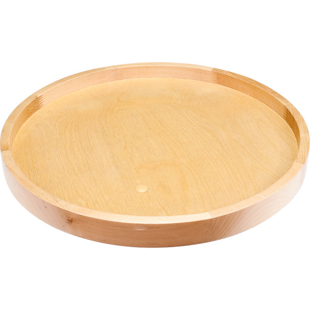 18" Round Wood Lazy Susan Shelf With Swivel