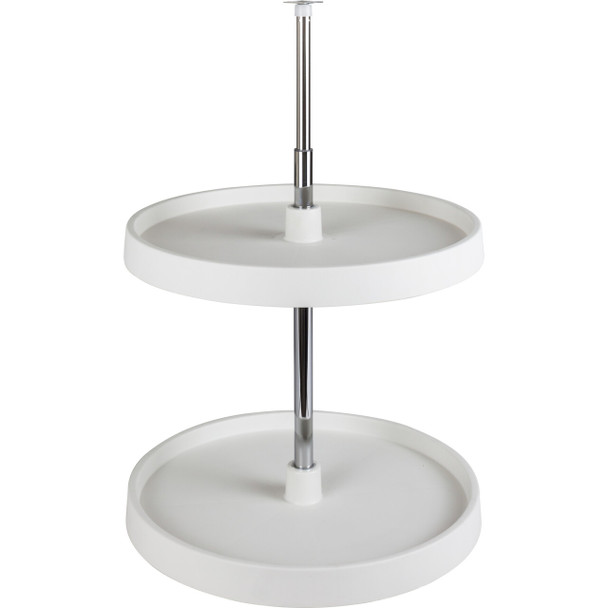 24" Round Two-shelf Plastic Lazy Susan Set