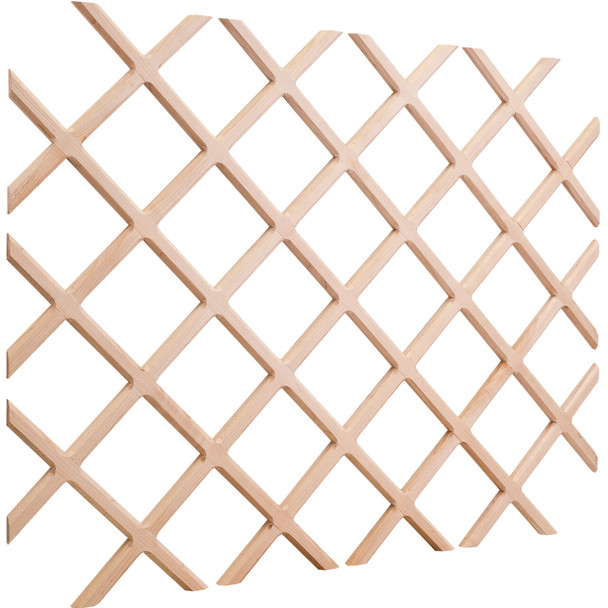 48" H X 36" W Alder Wine Bottle Lattice