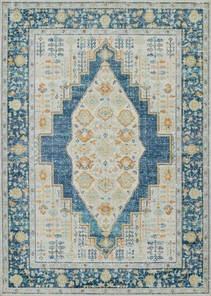 Momeni Lillihan LIH-5 Navy Machine Made Area Rugs