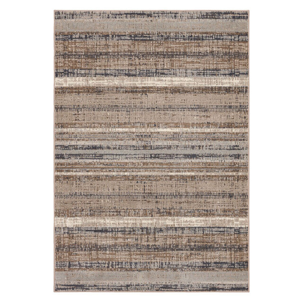 Cashmere Grey Machine Woven Polyester Area Rugs - EE405