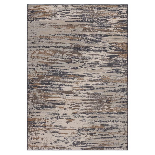 Cashmere Grey Machine Woven Polyester Area Rugs - EE412