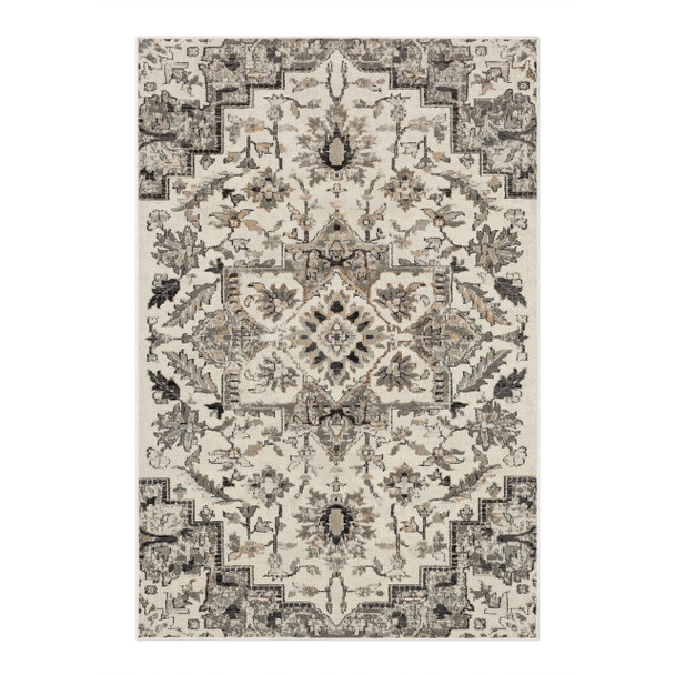Cleo Grey Machine Woven Polypropylene Area Rugs - EELAM