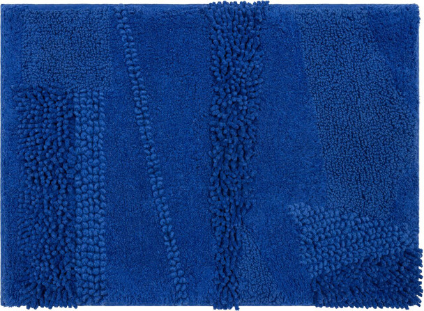 Composition Bath Fiesta Cobalt Machine Tufted Cotton Area Rugs