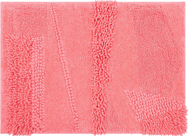 Composition Bath Fiesta Hot Pink Machine Tufted Cotton Area Rugs