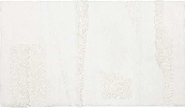 Composition Bath Artic White Machine Tufted Cotton Area Rugs