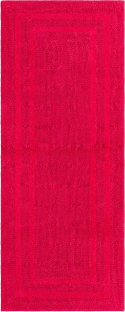 Boardwalk Bath Fiesta Pink Machine Tufted Cotton Area Rugs