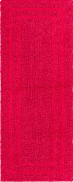 Boardwalk Bath Fiesta Pink Machine Tufted Cotton Area Rugs