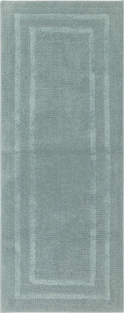 Boardwalk Bath Glacier Machine Tufted Cotton Area Rugs