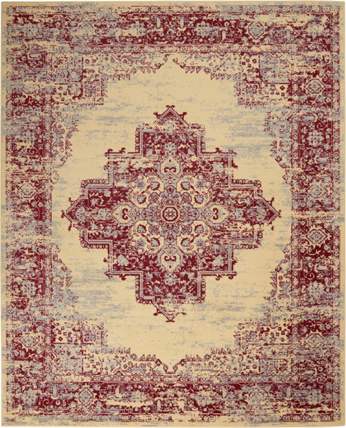 Nourison Grafix GRF14 Cream Red Area Rugs