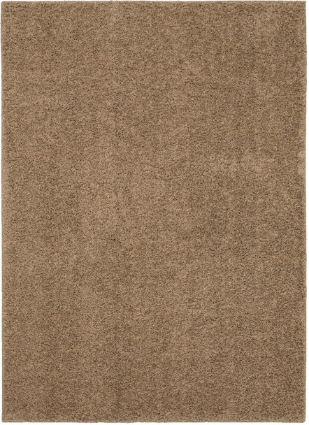 Loft Shag Stone/latte Machine Tufted Polyester Area Rug - 5' X 7' Rectangle