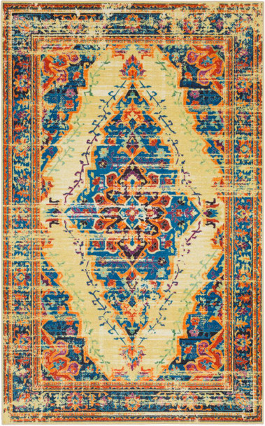 Prismatic Gold Machine Tufted Polyester Area Rugs - Z0494