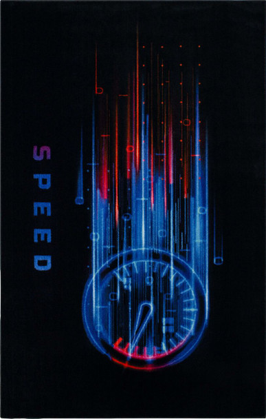 Prismatic Black Machine Tufted Polyester Area Rugs - Z1079