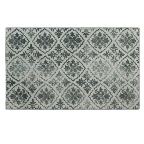 Prismatic Grey Machine Tufted Polyester Area Rugs - Z1151
