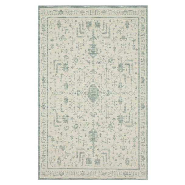 Carousel Light Blue Machine Tufted Polyester Area Rugs