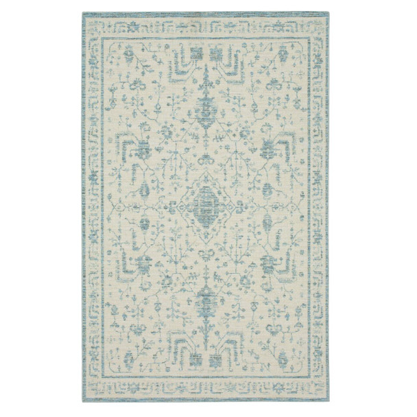 Carousel Aqua Machine Tufted Polyester Area Rugs - ZL057