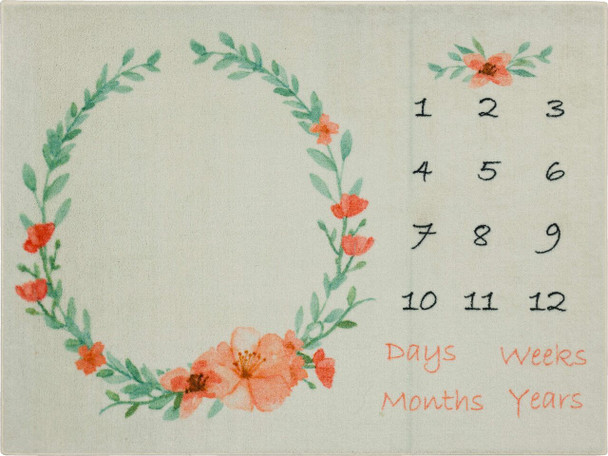 Prismatic Pink Floral Machine Tufted Polyester Area Rug - 3' 9" X 5' Rectangle