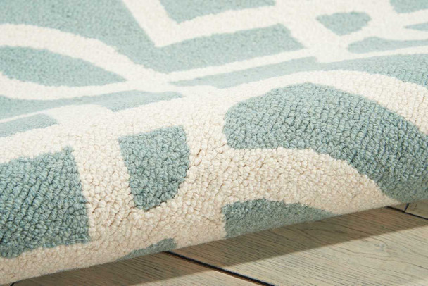 Nourison Linear LIN05 Aqua/ivory Area Rugs