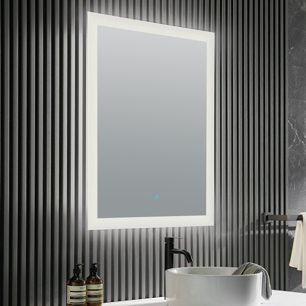 ANZZI Olympus 36 In. X 24 In. Frameless Led Bathroom Mirror - BA-LMDFX003AL