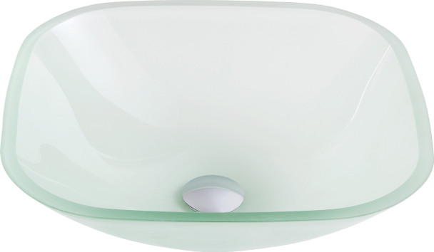 ANZZI Vista Series Deco-glass Vessel Sink In Lustrous Frosted Finish - LS-AZ081