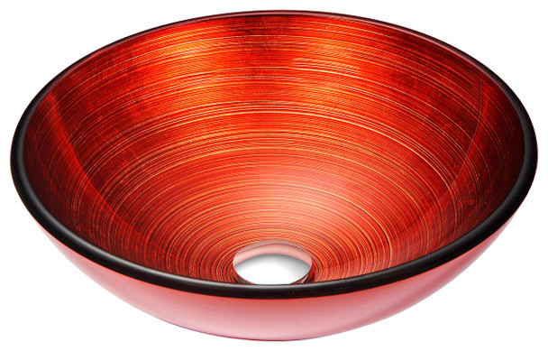 ANZZI Oau Series Deco-glass Vessel Sink In Lustrous Red - LS-AZ8108
