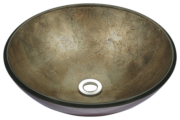 ANZZI Tara Series Deco-glass Vessel Sink In Platinum Storm - LS-AZ8182