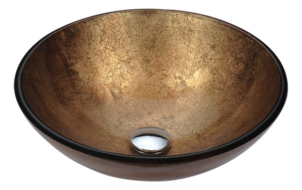 ANZZI Gardena Series Deco-glass Vessel Sink In Celestial Earth - LS-AZ8226