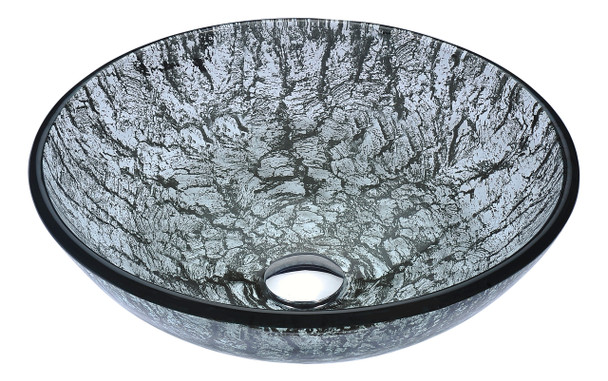 ANZZI Gardena Series Deco-glass Vessel Sink In Verdure Silver - LS-AZ8230