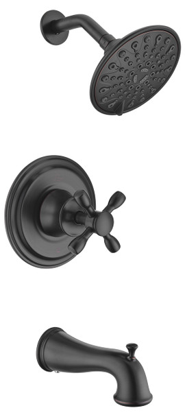 ANZZI Mesto Series Single Handle Wall Mounted Showerhead And Bath Faucet Set In Oil Rubbed Bronze - SH-AZ035