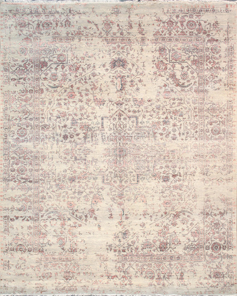 Pasargad Home PDC-2498 Transitional Silver Area Rug - 8' 1" X 9'11" Rectangular