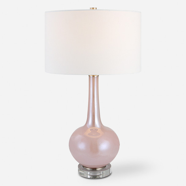 Uttermost Rosa Pink Glass Table Lamp