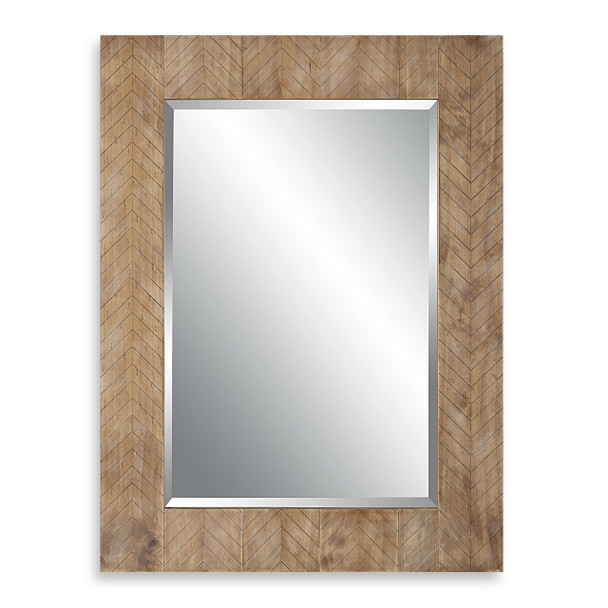 StudioLX Mirror Chevron Pattern Designed In A Natural Solid Wood