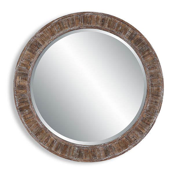 StudioLX Mirror Strips Of Darkened Weathered Pine